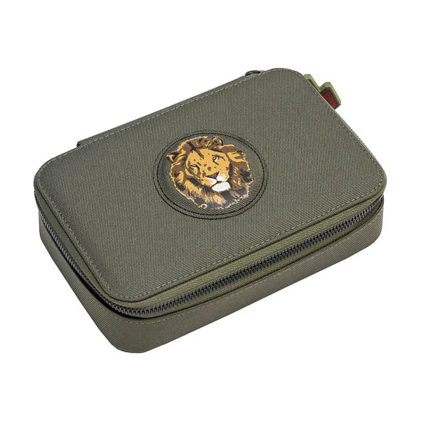 OTROŠKA ENOPROSTORNA TRDA POLNA ŠOLSKA PERESNICA PENCIL BOX FILLED JEUNE PREMIER - HIGH FIVE (KHAKI)
