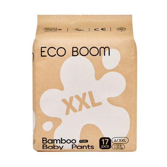 EcoBoom® Pants - biorazgradljive hlačne plenice XXL- 6 (17 kos)
