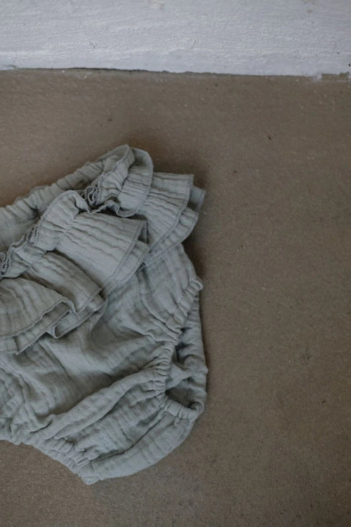 Baby Bloomers iz muslina z volančki "Aqua"