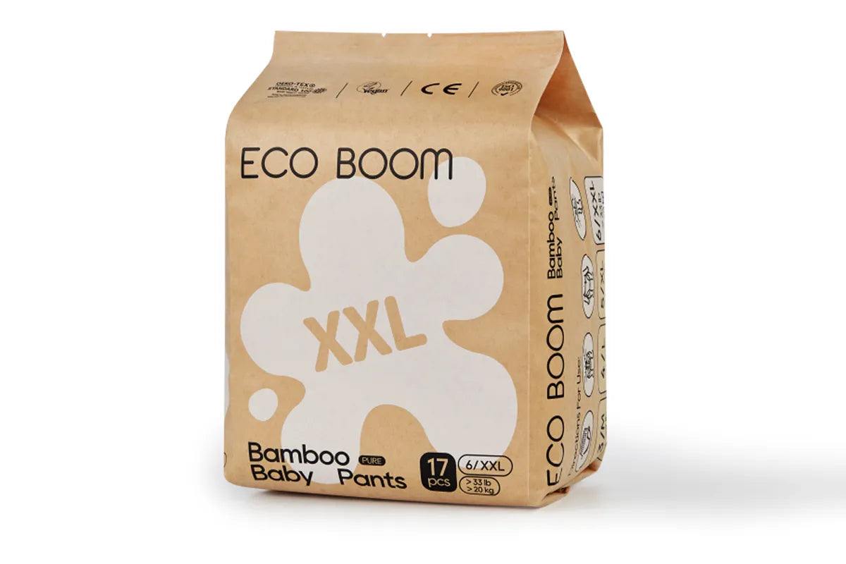 EcoBoom® Pants - biorazgradljive hlačne plenice XXL- 6 (17 kos)