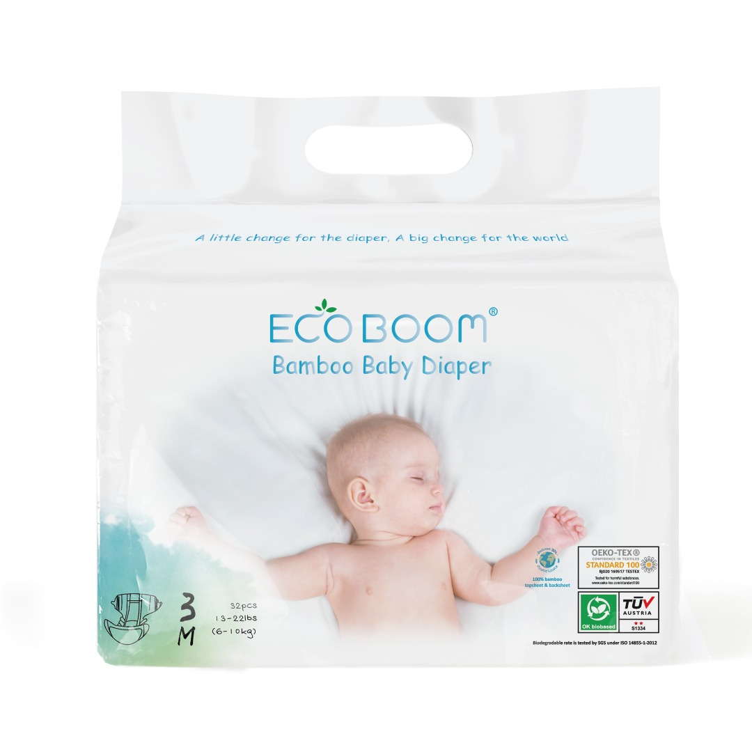 EcoBoom® premium- biorazgradljive plenice velikosti M- 3( 6-10kg), 32 kos