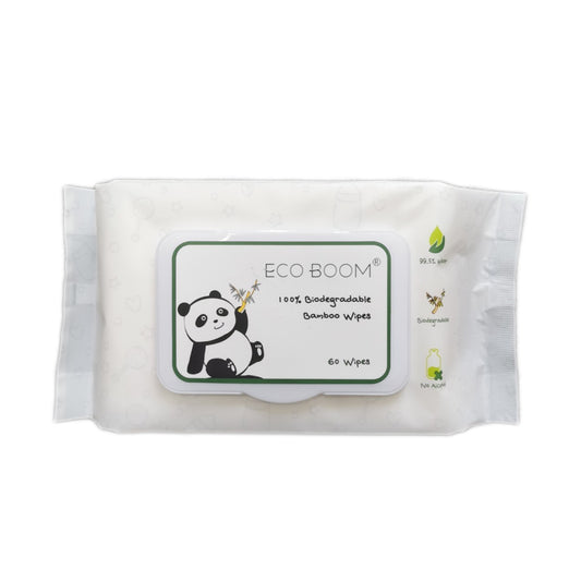 Ecoboom® neodišavljeni, 100% biorazgradljivi okolju prijazni negovalni robčki (60 kosov)